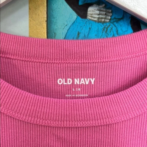 Fitted Pink Ribbed T-Shirt - Picture 2 of 3